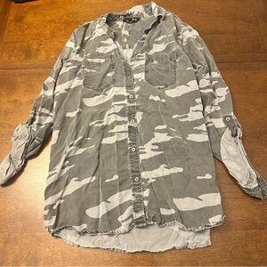 Express Camouflage Button Down Shirt